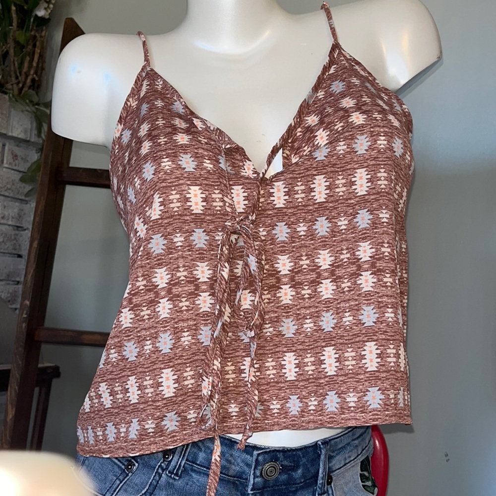 Aztec print cropped tank - Honey Punch NEW